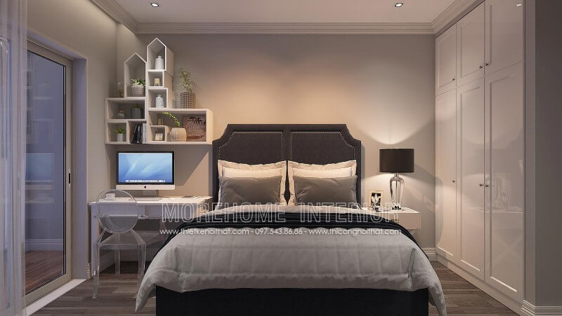 Giường ngủ biệt thự tân cổ điển Giường ngủ biệt thự tân cổ điển