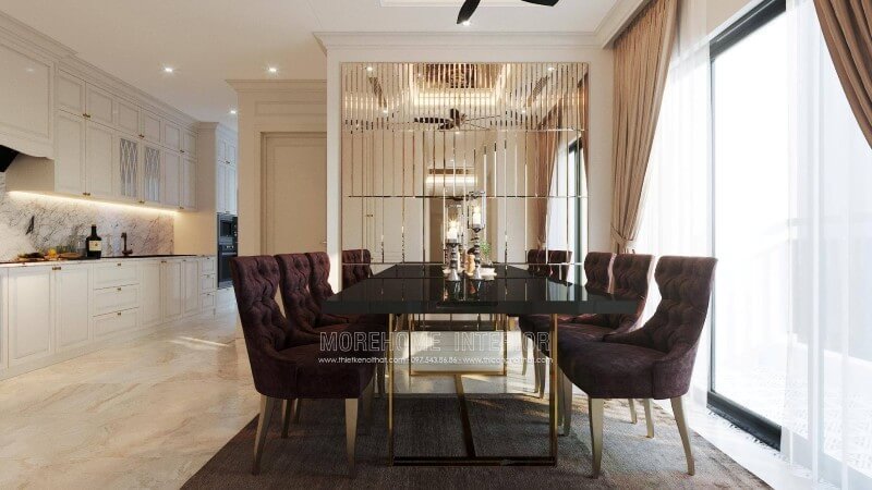 Nội thất phòng ăn chung cư sang trọng và tinh tế Thiết kế chung cư