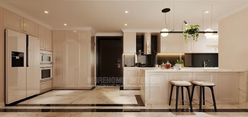 Mẫu tủ bếp chung cư đẹp và ấn tượng Thiết kế chung cư