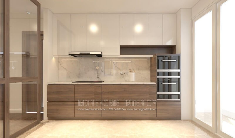 Sự đa dạng của chất liệu gỗ công nghiệp mang đến cho khách hàng nhiều sự lựa chọn hơn, mẫu tủ bếp hiện đại giá rẻ cũng có mức giá phù hợp với kinh tế của nhiều gia đình Việt Tủ bếp hiện đại đẹp