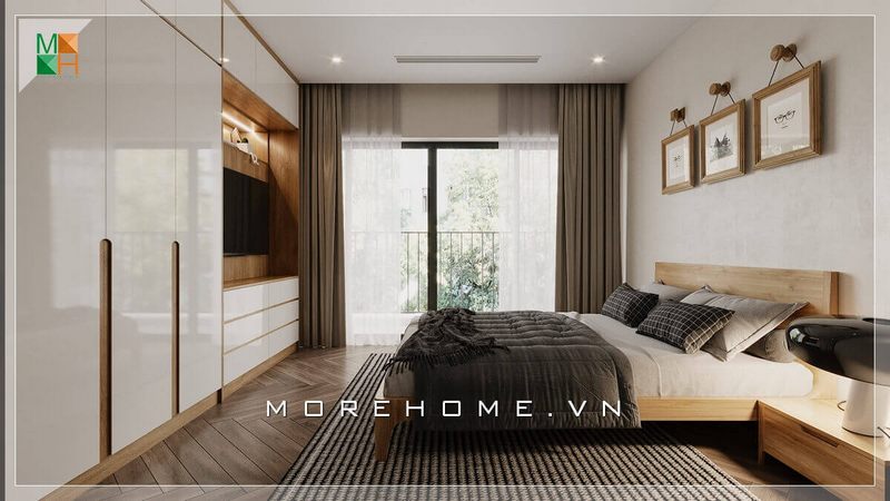 Mẫu thiết kế phòng ngủ cho nhà phố, biệt thự mang vẻ đẹp hiện đại cao cấp từ đồ nội thất gỗ công nghiệp