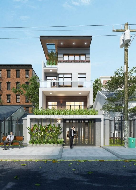 Thiết kế kiến trúc biệt thự phố hiện đại tại Nghệ An Thiết kế kiến trúc hiện đại cho nahf phố, biệt thự