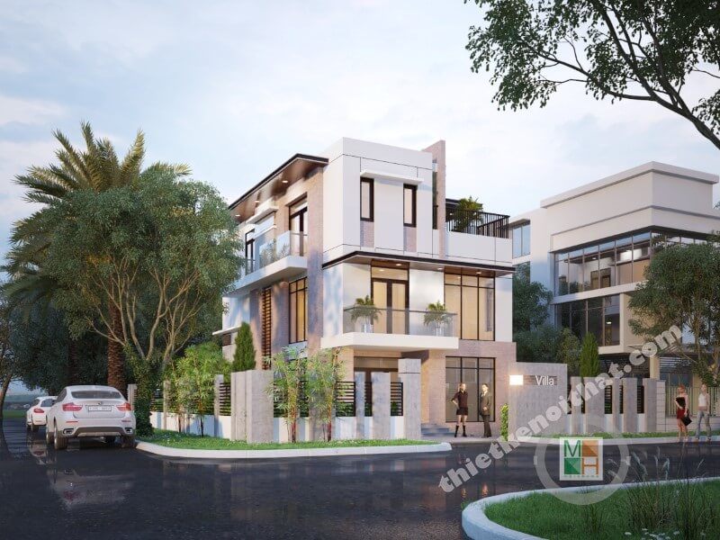 Thiết kế biệt thự đơn lập kiến trúc hiện đại ở Phú Mỹ Hưng Sài Gòn Thiết kế kiến trúc hiện đại cho nahf phố, biệt thự