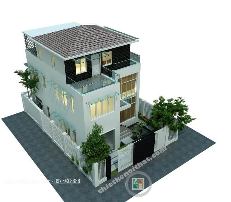 Thiết kế kiến trúc biệt thự hiện đại đẹp tại Văn Khê Hà Đông Thiết kế kiến trúc hiện đại cho nahf phố, biệt thự
