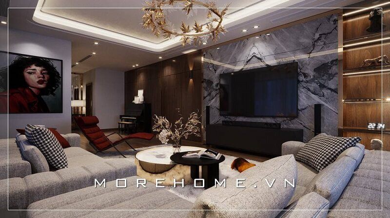 Phòng khách nơi đón tiếp bạn bè, người thân của gia chủ nên luôn được quan tâm chú trọng phần thiết kế nội thất phòng khách hiện đại để nâng tầm vẻ đẹp không gian sống gia đình bạn