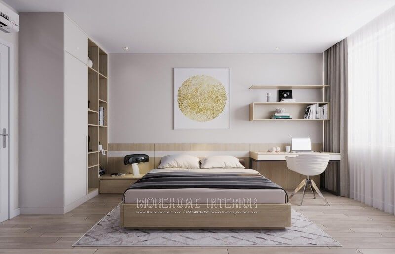 Tủ quần áo thiết kế âm tường tiết kiệm diện tích