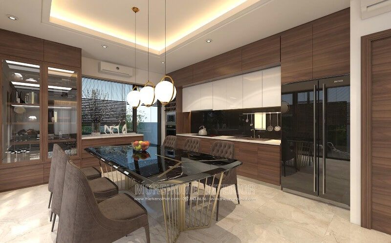 Mẫu tủ bếp chữ