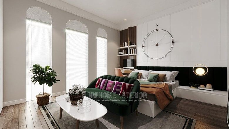 Tạo ra một sofa đẹp cho phòng ngủ master theo phong cách hiện đại.