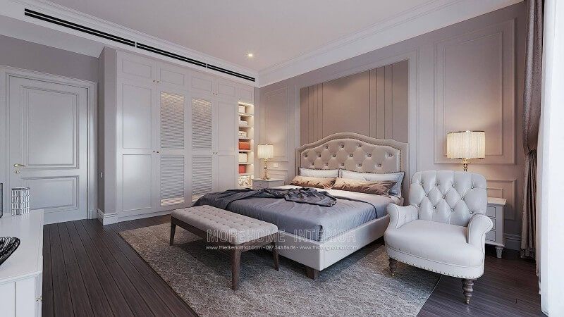 Để làm cho phòng ngủ trở nên đẹp hơn, sử dụng mẫu ghế sofa đơn bọc da cao cấp để trang trí nội thất.